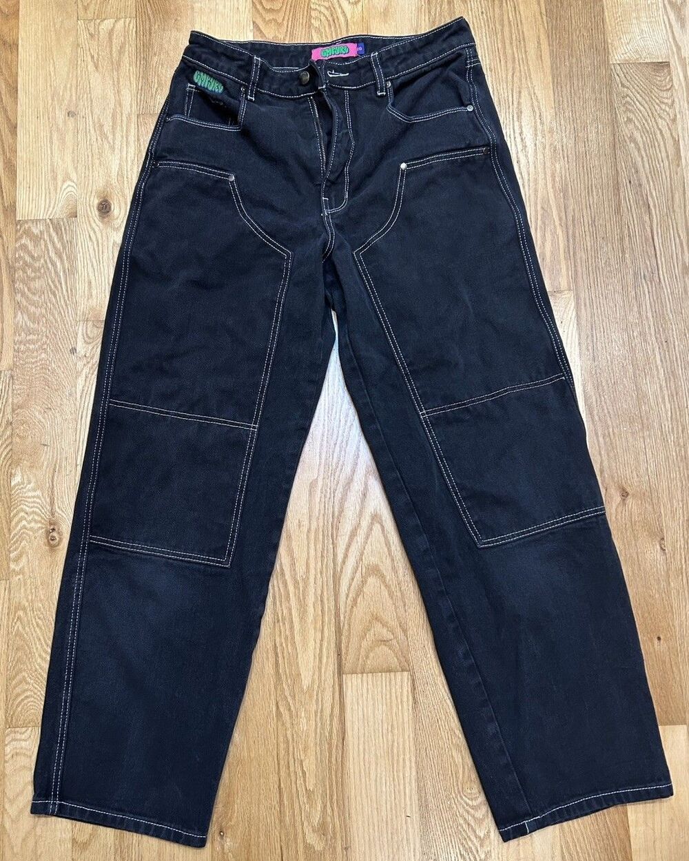 Empyre Tori Sk8 Carpenter Jeans Black Baggy Y2K Skater Women's Size 10